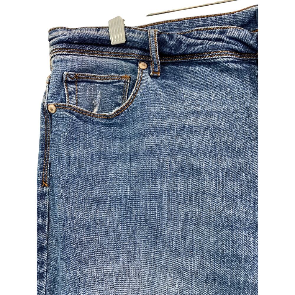 J. Jill Authentic Fit Slim Ankle Patchwork Jeans Womens Sz 14 Boho Closet Staple - Picture 2 of 10